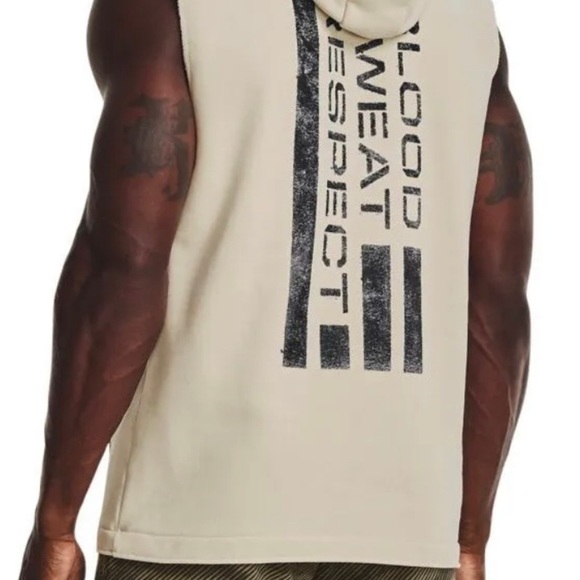 Under Armour Men's Project Rock Heavyweight Terry Sleeveless Hoodie 1370462-279 - Picture 6 of 8
